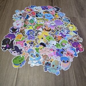 Lot Of 92 Pokemon Character Stickers New Never Used